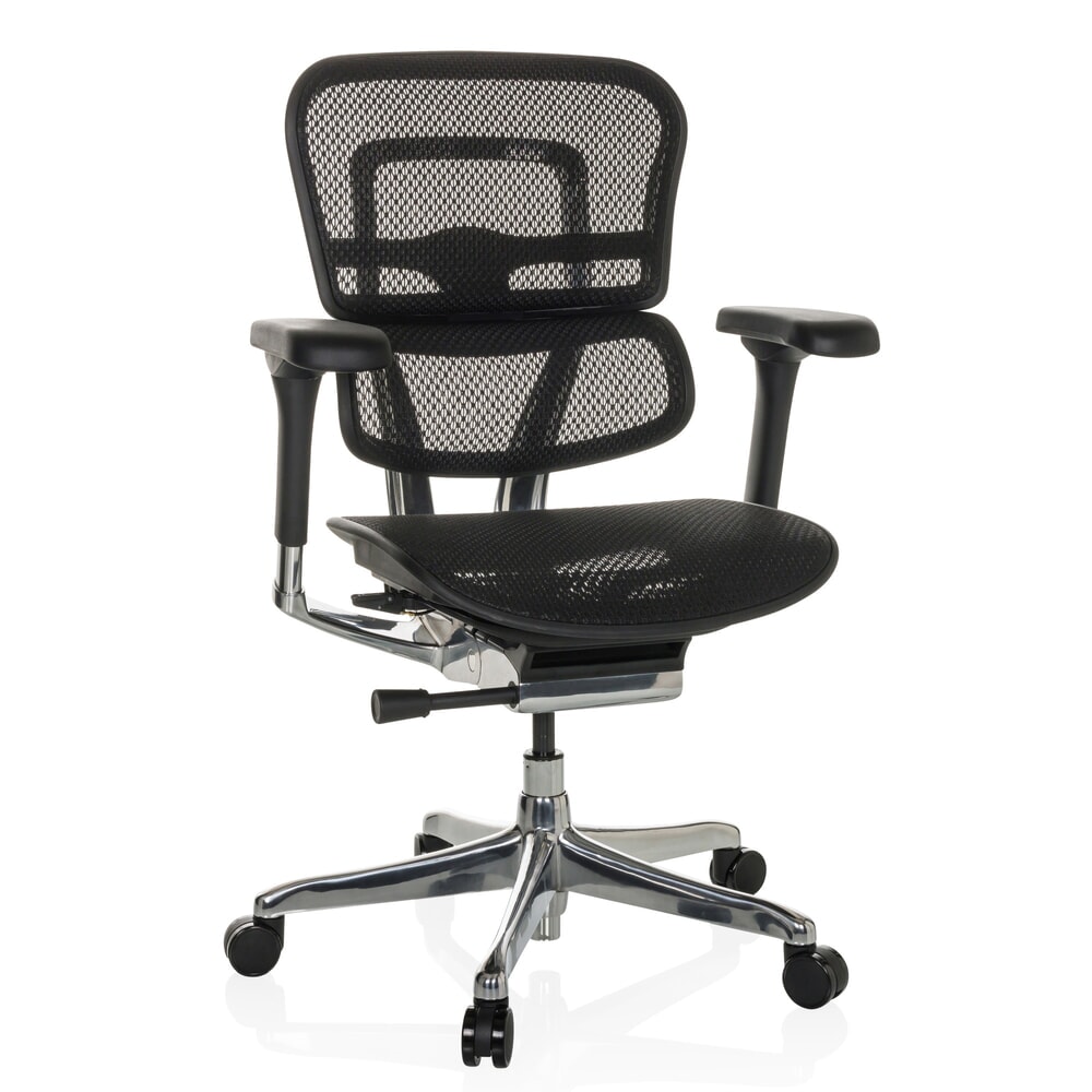 Productafbeelding nr. 5: hjh OFFICE directiestoel ERGOHUMAN BASE GEN2, draagvermogen 150 kg, mesh-materiaal, zithoogte 470 - 580 mm, zwart, zonder hoofdsteun