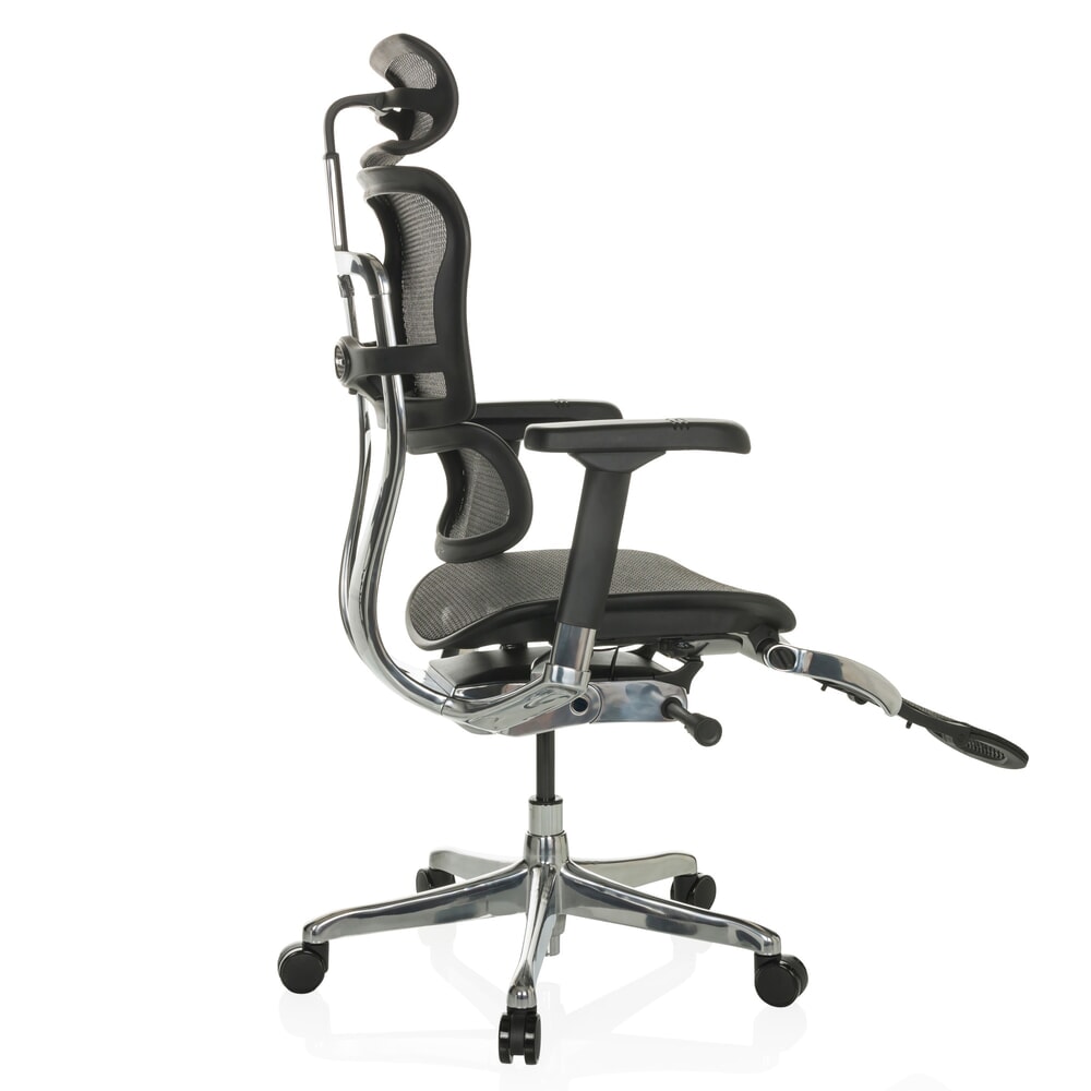 Productafbeelding nr. 10: hjh OFFICE directiestoel ERGOHUMAN PLUS LEGPRO GEN2, draagvermogen 150 kg, met beensteun, mesh-materiaal, zithoogte 480 - 580 mm, zwart