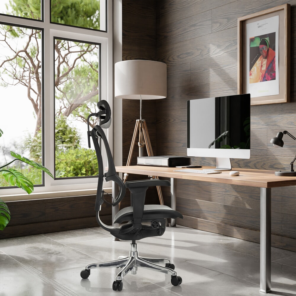 Productafbeelding nr. 5: hjh OFFICE ERGOHUMAN SLIM ULTRA GEN2 directiestoel , met flexibele rugleuning, draagvermogen 120 kg, hoogte 1160 - 1350 mm, mesh zitting, zwart