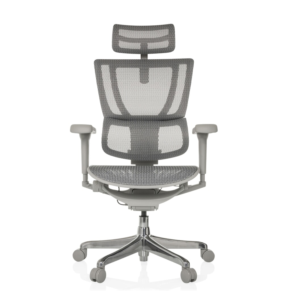 Product afbeelding: hjh OFFICE ERGOHUMAN SLIM ULTRA GEN2 directiestoel , met flexibele rugleuning, draagvermogen 120 kg, hoogte 1160 - 1350 mm, mesh zitting, mgrijs