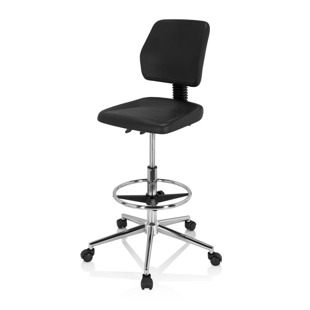 hjh OFFICE Ergonomischer Hocker / Arbeitsstuhl TOP WORK 11 I Hartschaum, schwarz Productafbeelding nr. 9: hjh OFFICE Ergonomischer Hocker / Arbeitsstuhl TOP WORK 11 I Hartschaum, schwarz