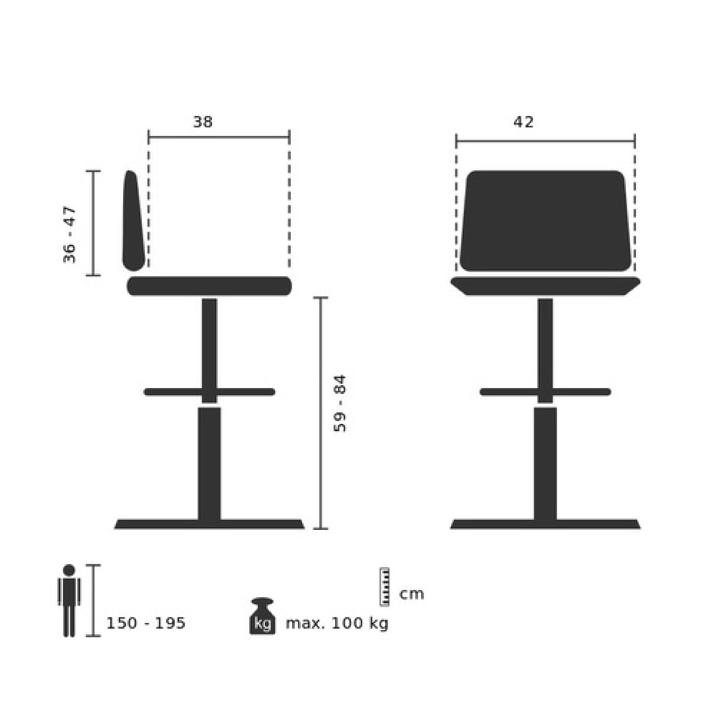 Productafbeelding nr. 11: hjh OFFICE Ergonomischer Hocker / Arbeitsstuhl TOP WORK 11 I Hartschaum, schwarz