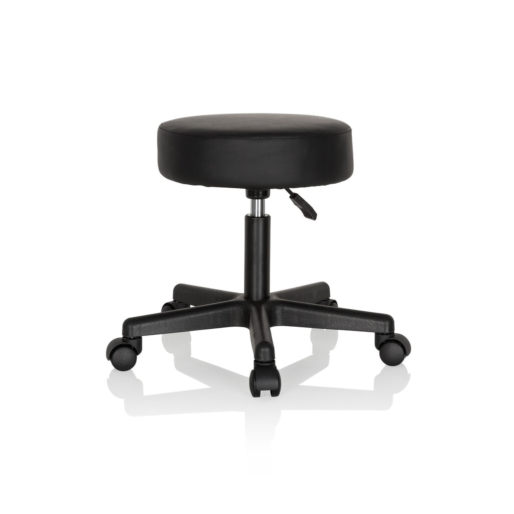 Productafbeelding nr. 2: hjh OFFICE Ergonomischer Hocker / Drehhocker OPERATOR I Kunstleder, schwarz