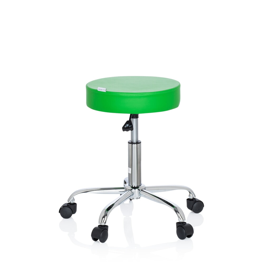 hjh OFFICE Ergonomischer Hocker / Drehhocker OPERATOR II Kunstleder, grün Productafbeelding nr. 3: hjh OFFICE Ergonomischer Hocker / Drehhocker OPERATOR II Kunstleder, grün