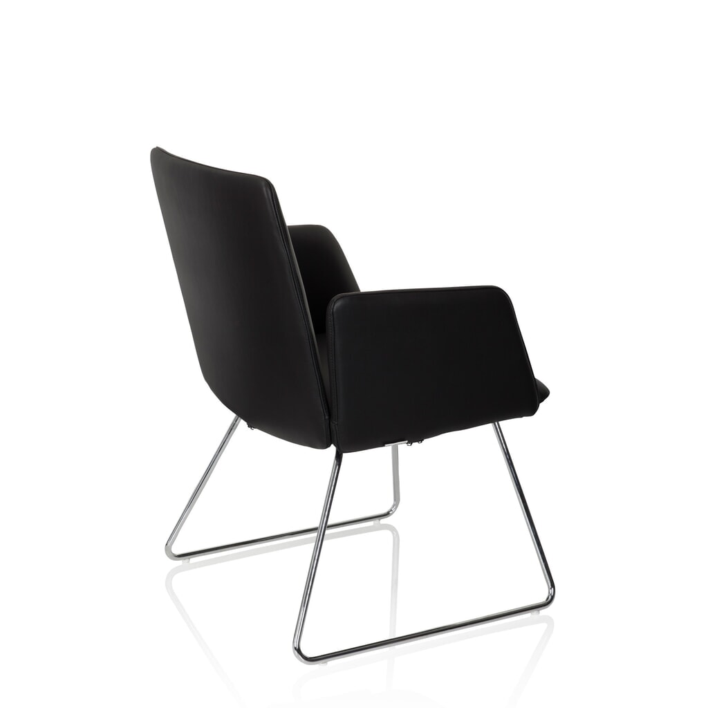 Productafbeelding nr. 10: Bezoekersstoel / sledestoel hjh OFFICE DESIGNIA V kunstleder, zwart