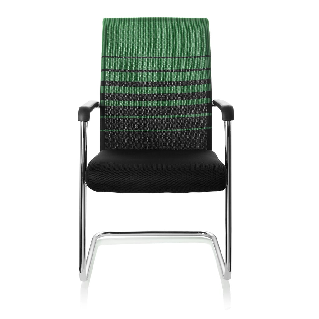 Product afbeelding: Vergaderstoel / bezoekersstoel hjh OFFICE FALCONE V stof, zwart / groen