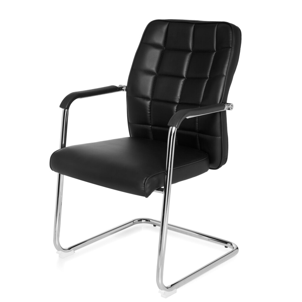 Vergaderstoel / sledestoel hjh OFFICE / FLEXO V PU, zwart Productafbeelding nr. 10: Vergaderstoel / sledestoel hjh OFFICE / FLEXO V PU, zwart