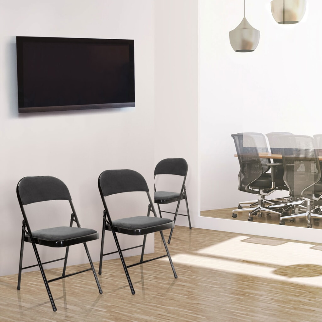 Vergaderstoel / bezoekersstoel / klapstoel hjh OFFICE TUDELA I fluweel, donkergrijs Productafbeelding nr. 8: Vergaderstoel / bezoekersstoel / klapstoel hjh OFFICE TUDELA I fluweel, donkergrijs