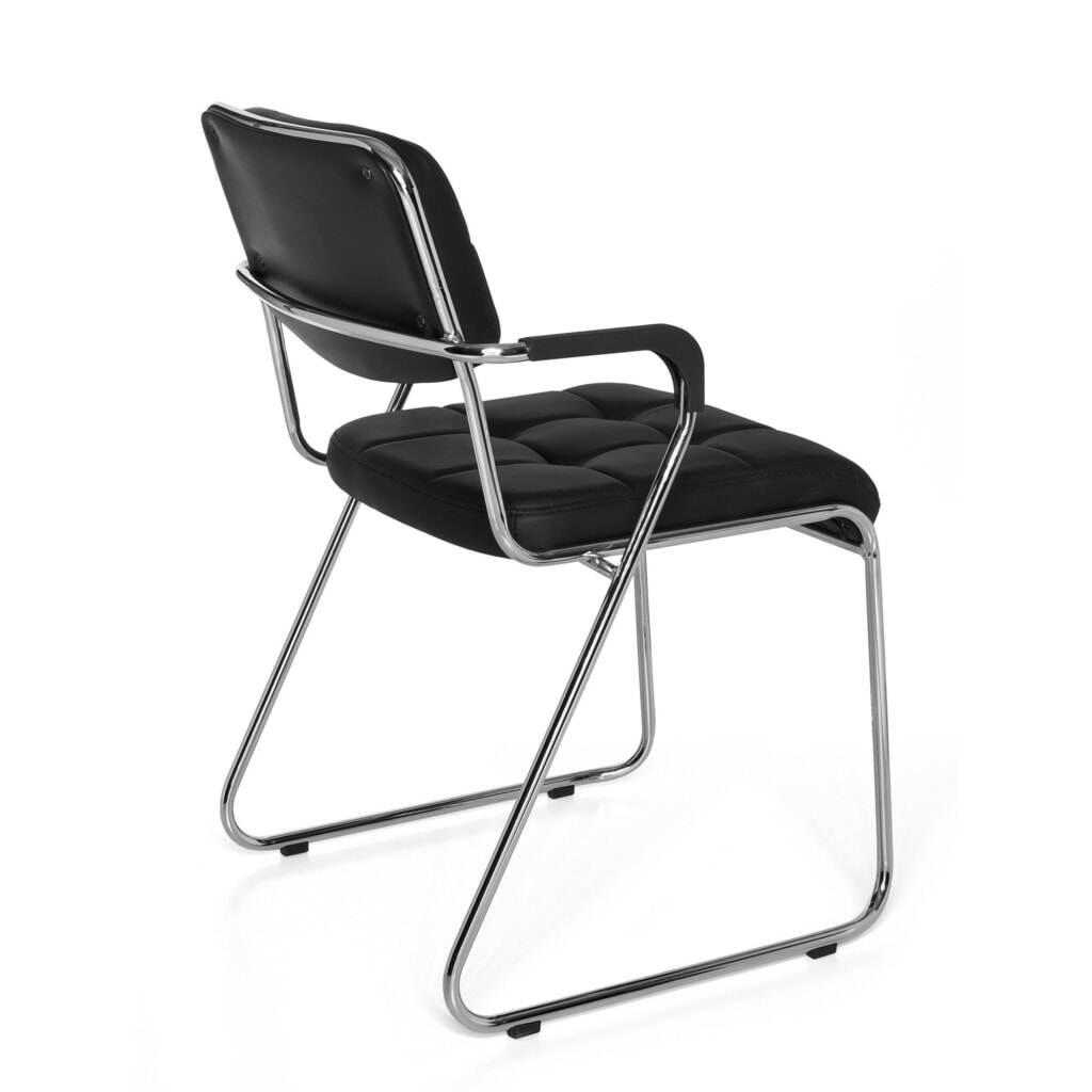 Vergaderstoel / sledestoel hjh OFFICE ZANTA V PU, zwart Productafbeelding nr. 4: Vergaderstoel / sledestoel hjh OFFICE ZANTA V PU, zwart