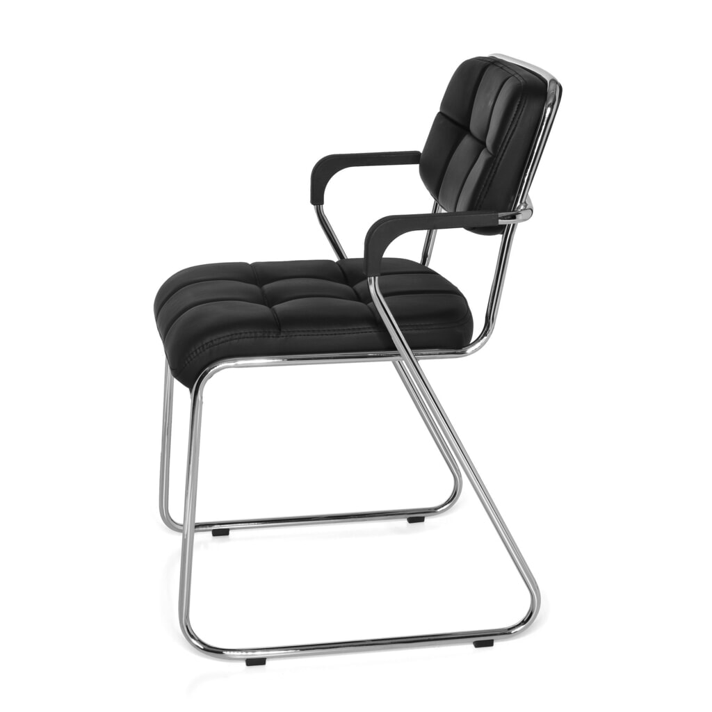 Vergaderstoel / sledestoel hjh OFFICE ZANTA V PU, zwart Productafbeelding nr. 9: Vergaderstoel / sledestoel hjh OFFICE ZANTA V PU, zwart