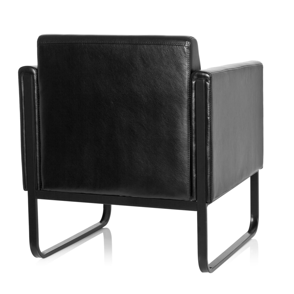 Loungezetel hjh OFFICE BALI BLACK frame zwart kunstleer glad, 1-zits, zwart Productafbeelding nr. 6: Loungezetel hjh OFFICE BALI BLACK frame zwart kunstleer glad, 1-zits, zwart