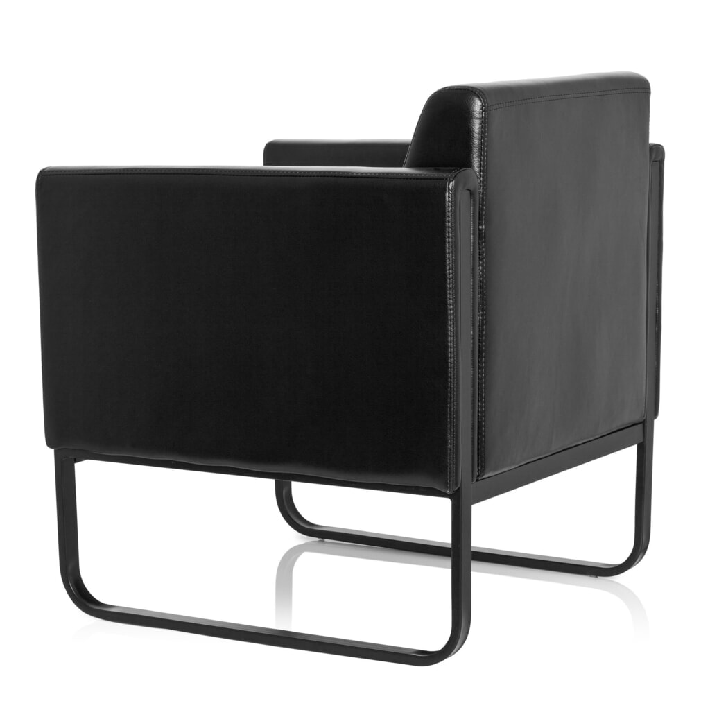 Loungezetel hjh OFFICE BALI BLACK frame zwart kunstleer glad, 1-zits, zwart Productafbeelding nr. 8: Loungezetel hjh OFFICE BALI BLACK frame zwart kunstleer glad, 1-zits, zwart