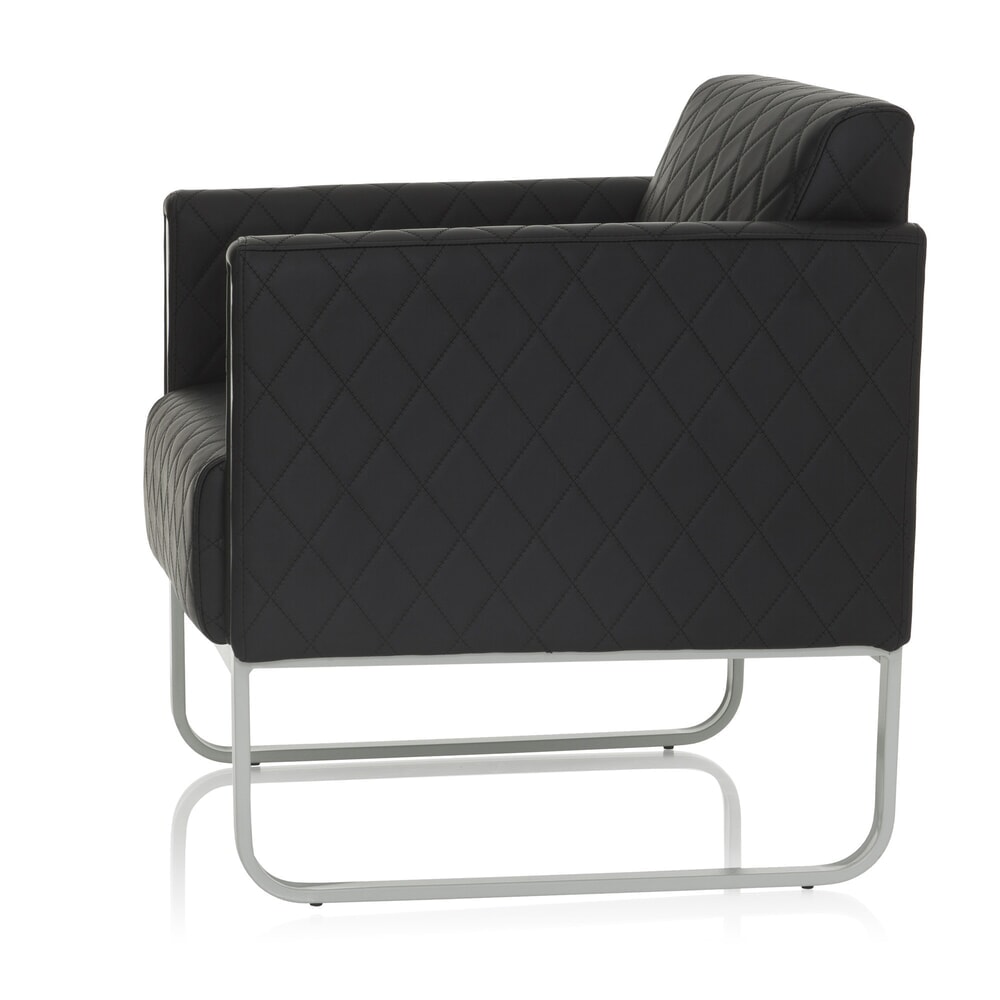 Productafbeelding nr. 9: Loungezetel hjh OFFICE ARUBA STEP frame lichtgrijs kunstleer, 1-zits, zwart