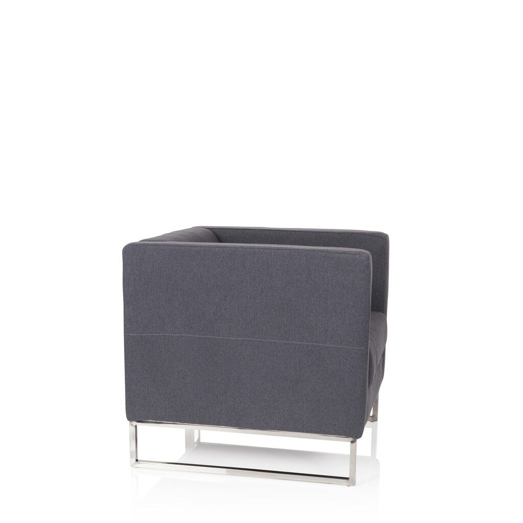 Productafbeelding nr. 3: Loungezetel hjh OFFICE BARBADOS frame roestvrij staal stof, 1-zits, donkergrijs