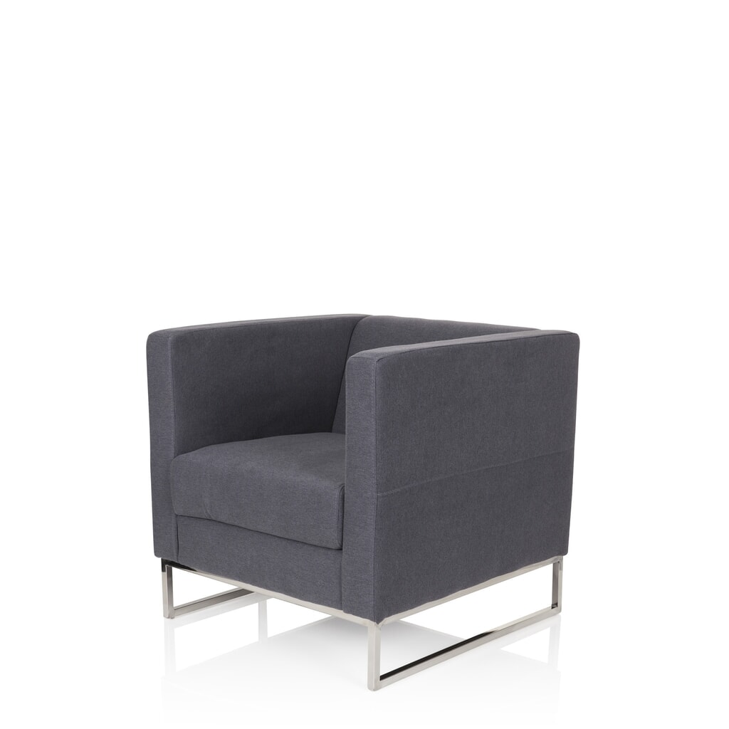 Productafbeelding nr. 10: Loungezetel hjh OFFICE BARBADOS frame roestvrij staal stof, 1-zits, donkergrijs