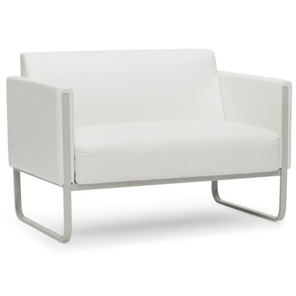 Productafbeelding nr. 3: Loungebank hjh OFFICE ARUBA frame lichtgrijs kunstleer, 2-zits, wit