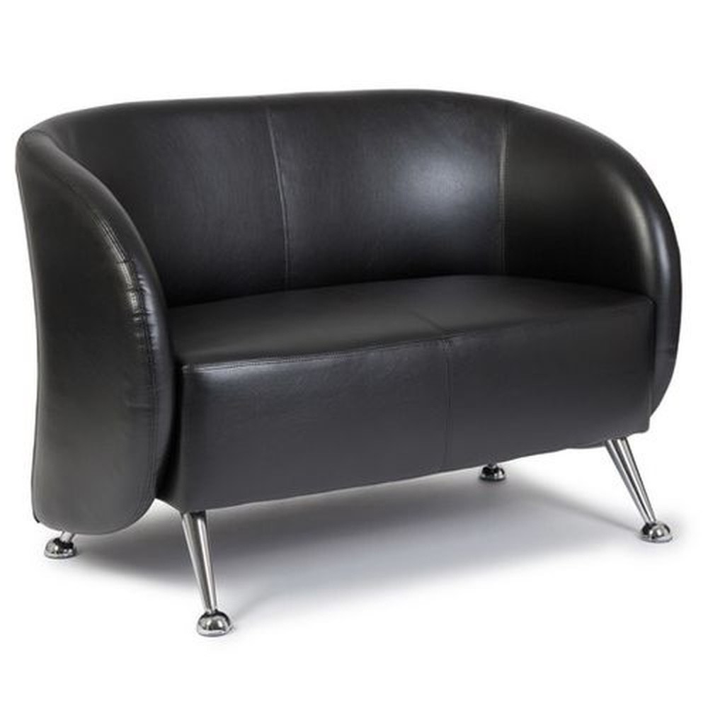 Productafbeelding nr. 3: hjh OFFICE loungesoFa / clubbank ST. LUCIA kunstleer, 2-zits, zwart