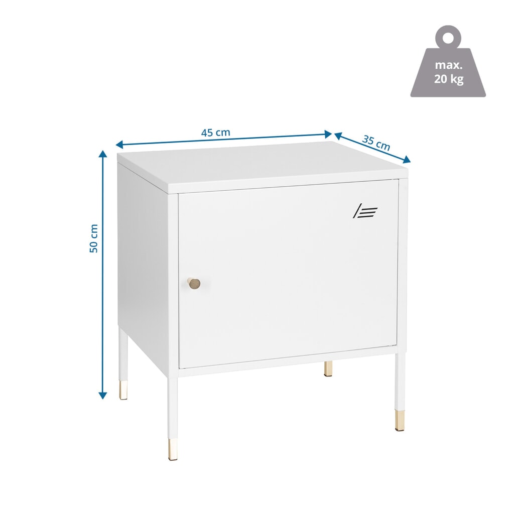 Metalen kast / onderbouwwerkbank hjh OFFICE UMEO metaal, wit Productafbeelding nr. 5: Metalen kast / onderbouwwerkbank hjh OFFICE UMEO metaal, wit