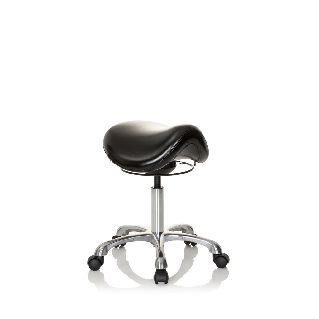 hjh OFFICE Ergonomischer Hocker / Sattelstuhl ORTHO SIT PU Kunstleder, schwarz Productafbeelding nr. 3: hjh OFFICE Ergonomischer Hocker / Sattelstuhl ORTHO SIT PU Kunstleder, schwarz