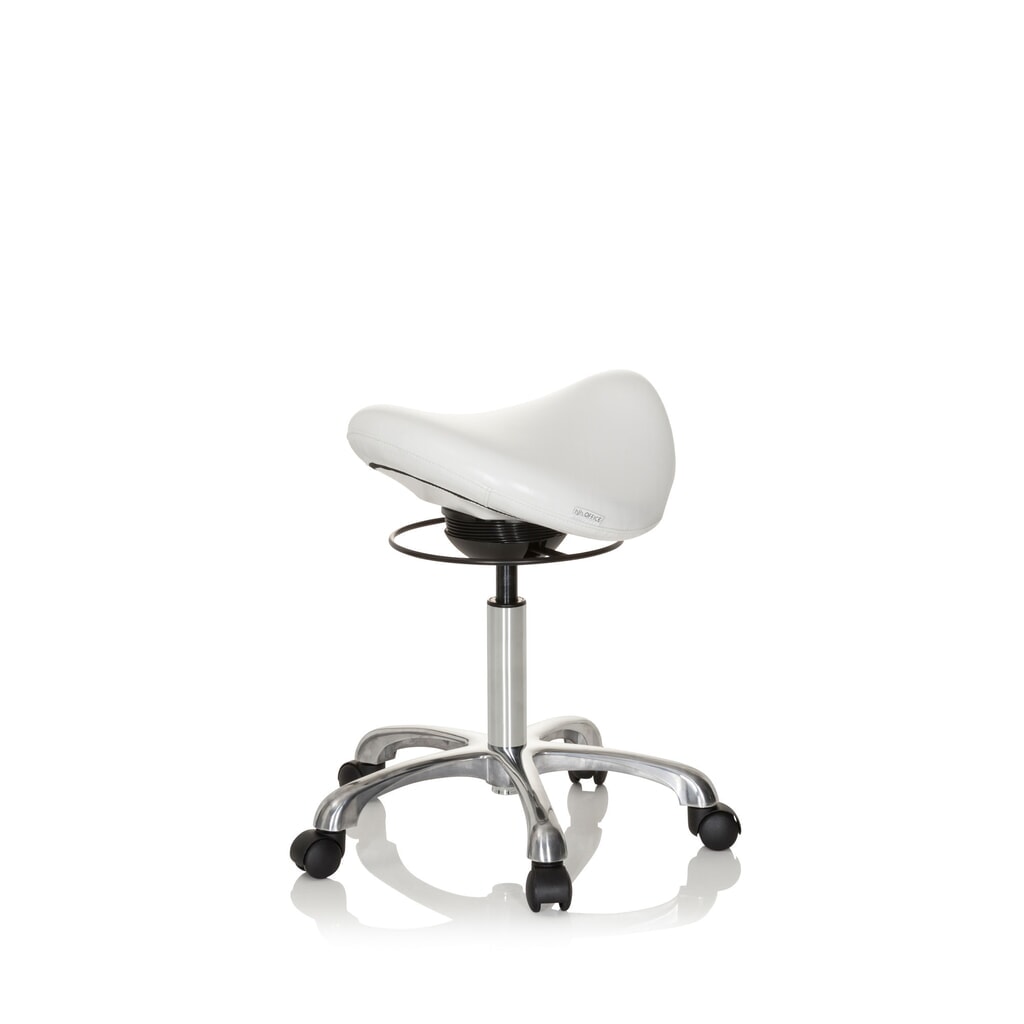 Productafbeelding nr. 5: hjh OFFICE Ergonomischer Hocker / Sattelstuhl ORTHO SIT PU Kunstleder, weiß