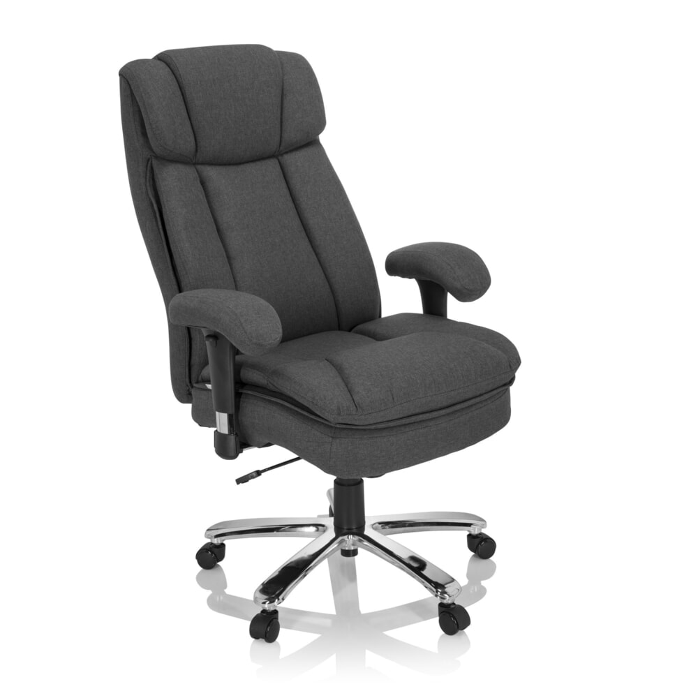 Productafbeelding nr. 3: hjh OFFICE Schwerlaststuhl / Büro BUILDER XXL I Stoff, dunkelgrau