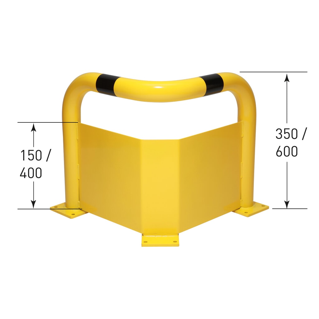 Hoekbescherming met onderrijdbeveiliging, binnen, hxb 350 x 600 mm Productafbeelding nr. 3: Hoekbescherming met onderrijdbeveiliging, binnen, hxb 350 x 600 mm