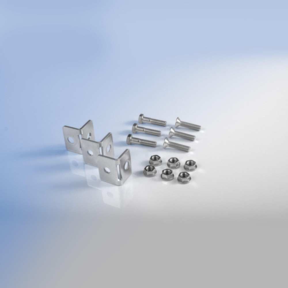 Product afbeelding: TROAX® toebehoren voor hoekverbinders voor rasterscheidingswandsysteem, voor machinebeschermrooster
