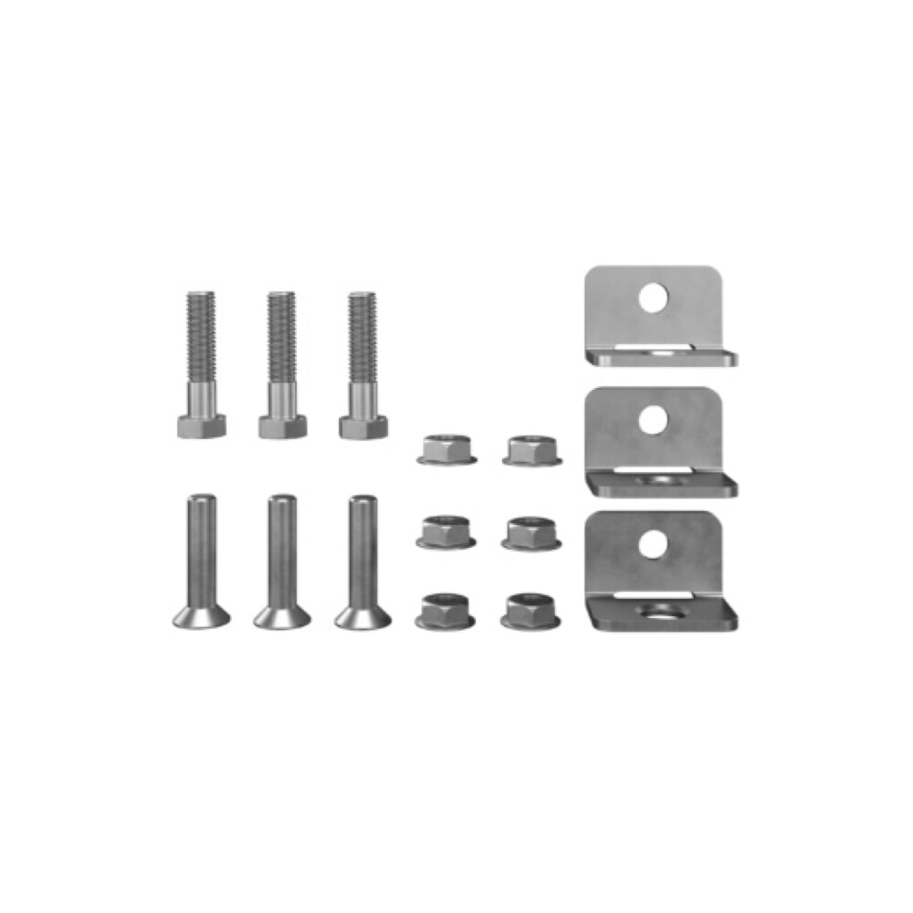 Product afbeelding: TROAX® toebehoren voor hoekverbinders voor rasterscheidingswandsysteem, voor scheidingswanden voor magazijnen, 3 stuks/pak.