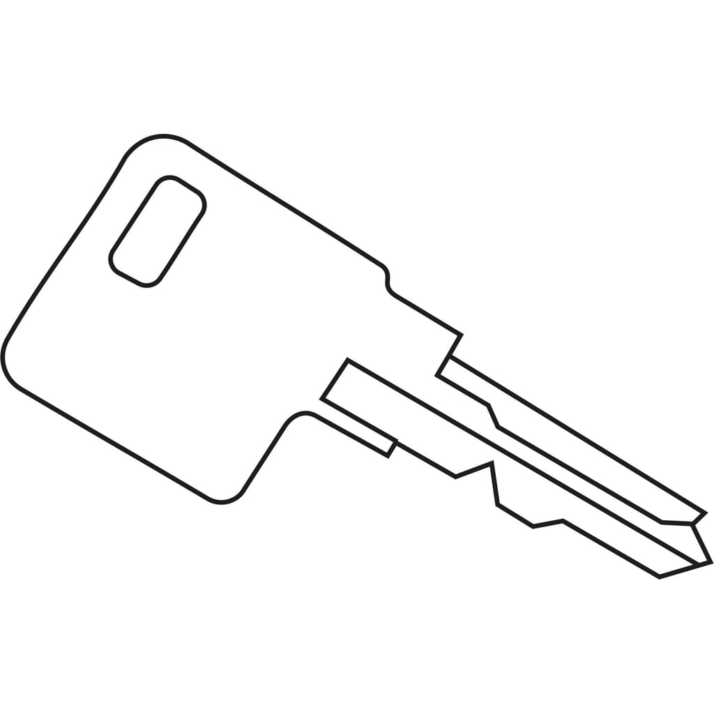 Product afbeelding: Hoofdsleutel voor mechanisch cijferslot voor C+P kledingkast WF-Locks 1401