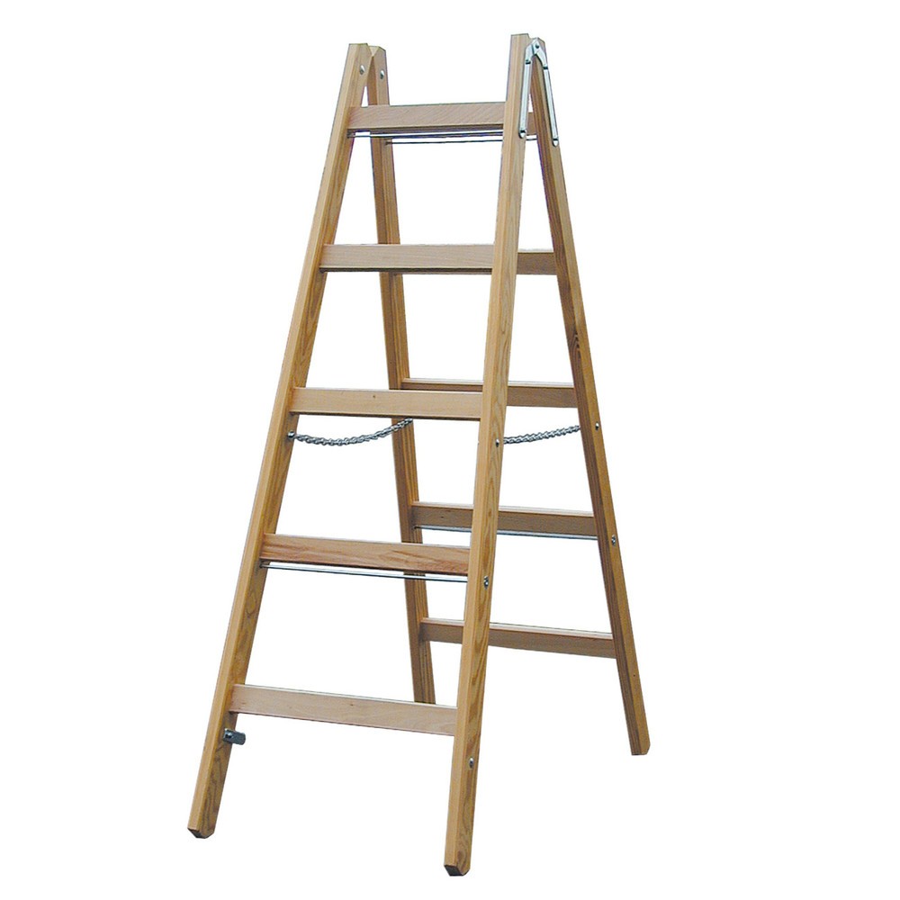Product afbeelding: Houten sportenladder KRAUSE®, 2-zijdig begaanbaar, standhoogte 0,50 m
