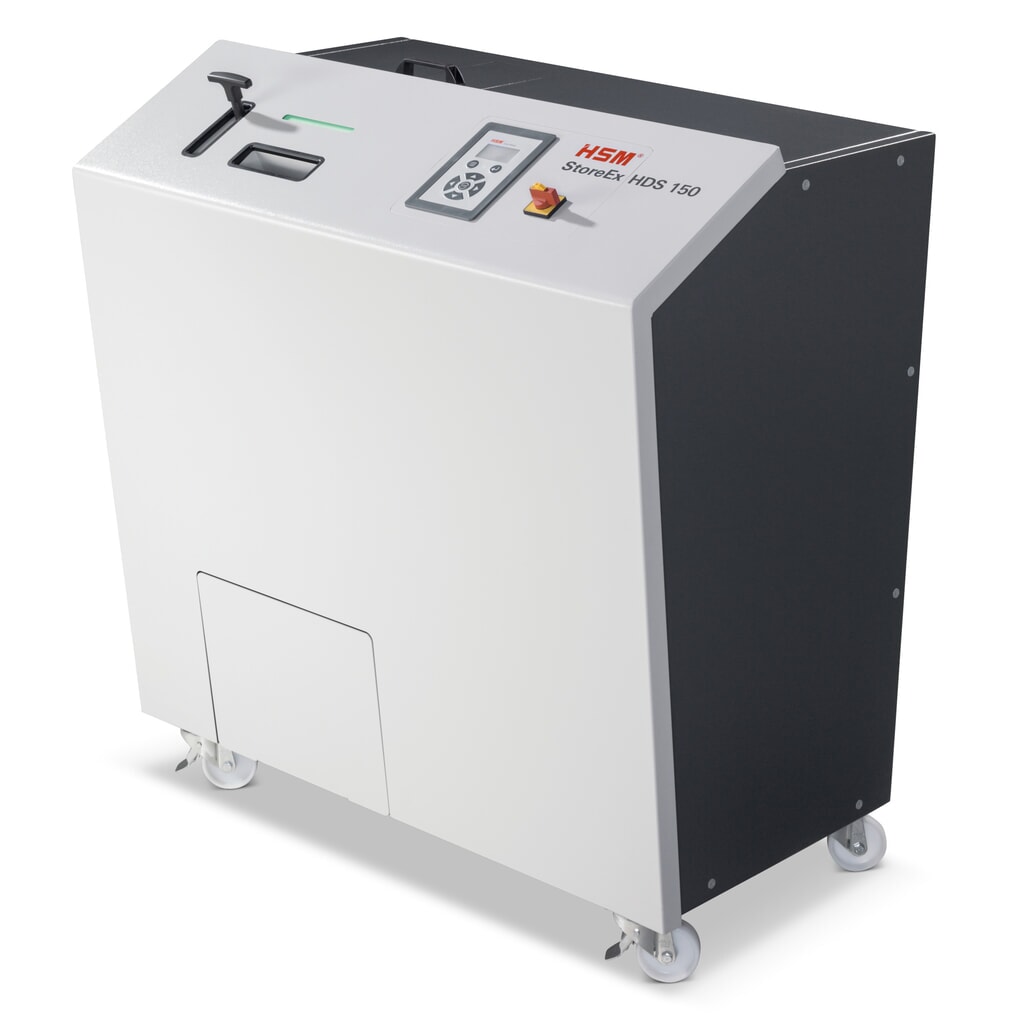 Product afbeelding: HSM mediashredder StoreEx HDS 150, snijdt stroken van 40 mm