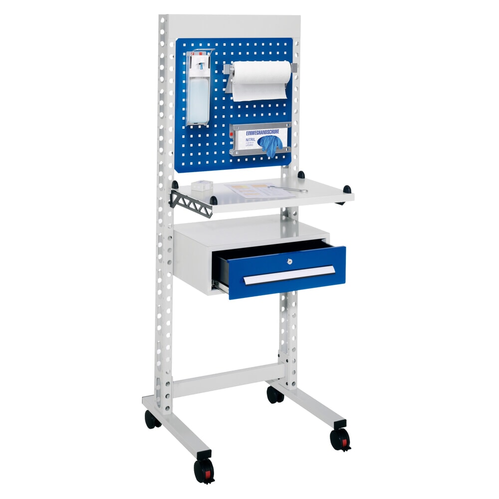 Product afbeelding: Hygiënestation Kappes ErgoPlus®, staande werkplek, met zwenkwielen, hxbxd 1.770 x 670 x 400 mm, model 2