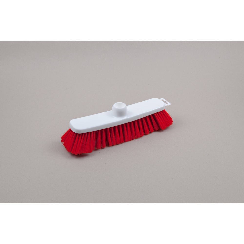 Productafbeelding nr. 1: Hygiënebezem, kunststof, Duitse schroefdraad, polyester borstelharen 0,25, zacht, 280 mm, rood
