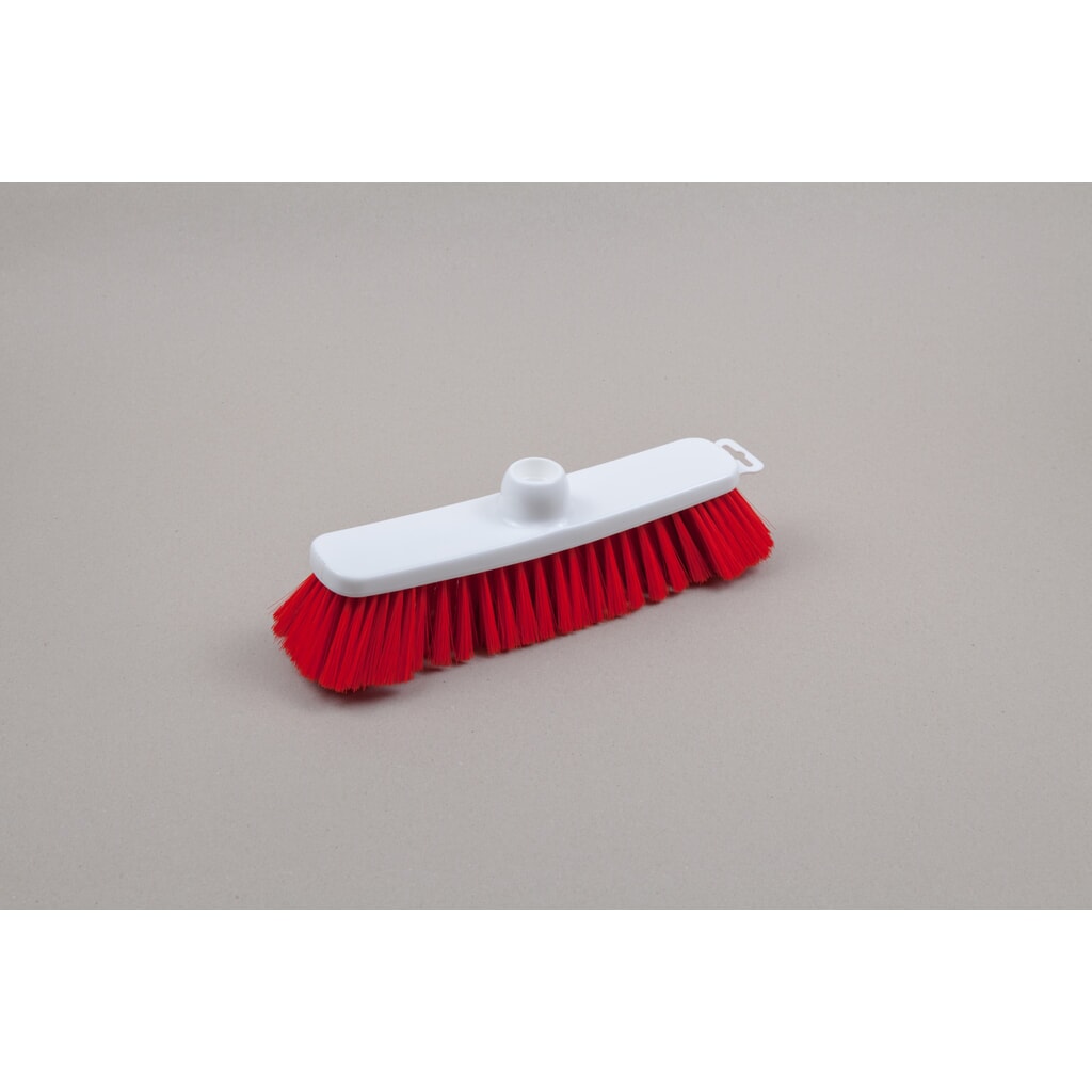 Hygiënebezem, kunststof, Duitse schroefdraad, polyester borstelharen 0,25, zacht, 280 mm, rood Product afbeelding: Hygiënebezem, kunststof, Duitse schroefdraad, polyester borstelharen 0,25, zacht, 280 mm, rood
