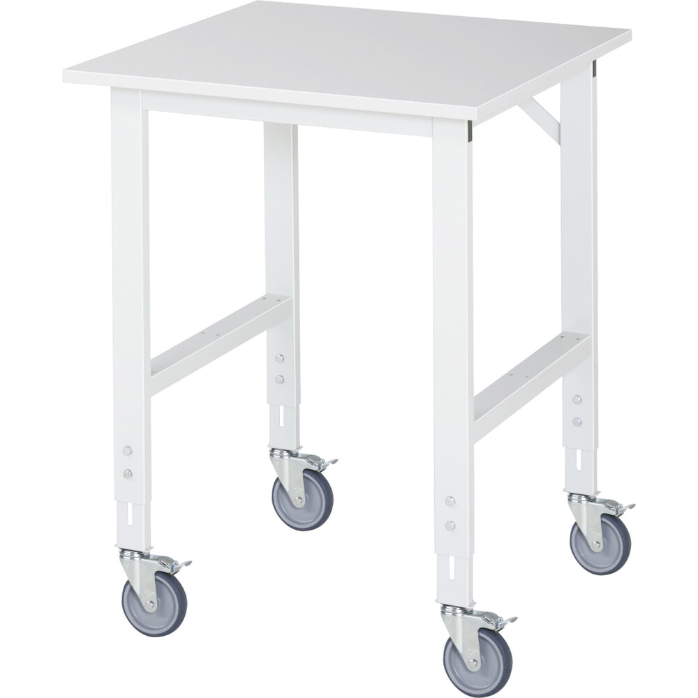 Product afbeelding: In hoogte verstelbare, mobiele werktafel RAU serie TOM, hoogte 910-1.230 mm, bxd 750 x 800 mm, werkblad met melaminelaag