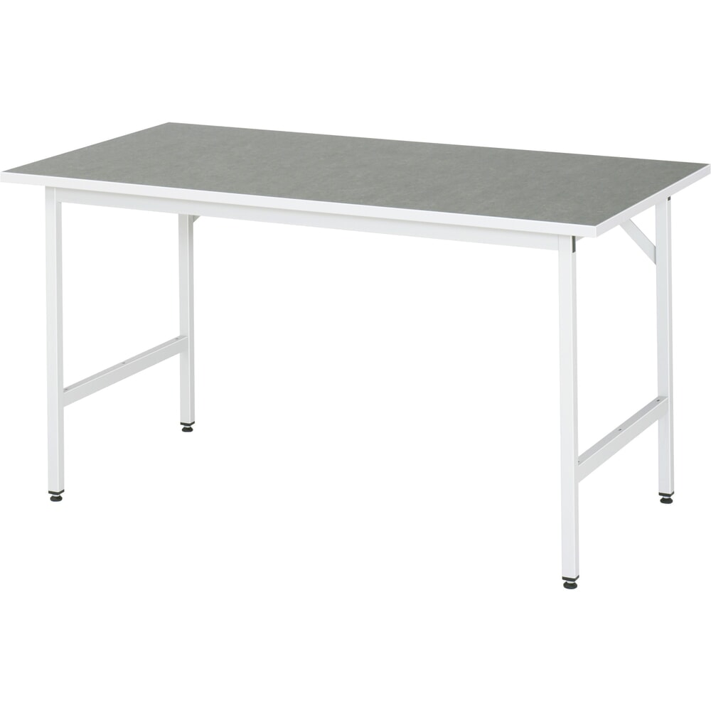 Productafbeelding nr. 1: In hoogte verstelbare werktafel RAU serie JERRY, hxbxd 800-850 x 1.500 x 800 mm, werkblad met Universal-/linoleumlaag