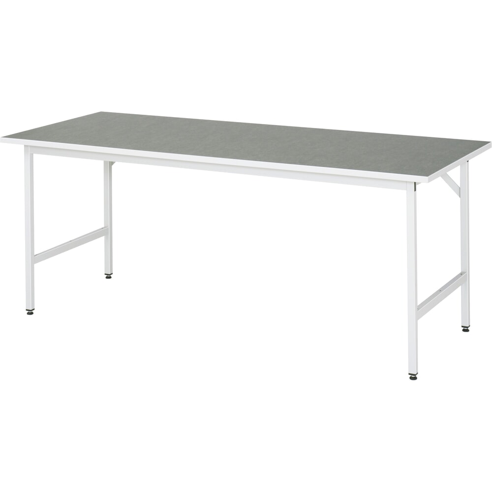 Productafbeelding nr. 1: In hoogte verstelbare werktafel RAU serie JERRY, hxbxd 800-850 x 2.500 x 800 mm, werkblad met Universal-/linoleumlaag