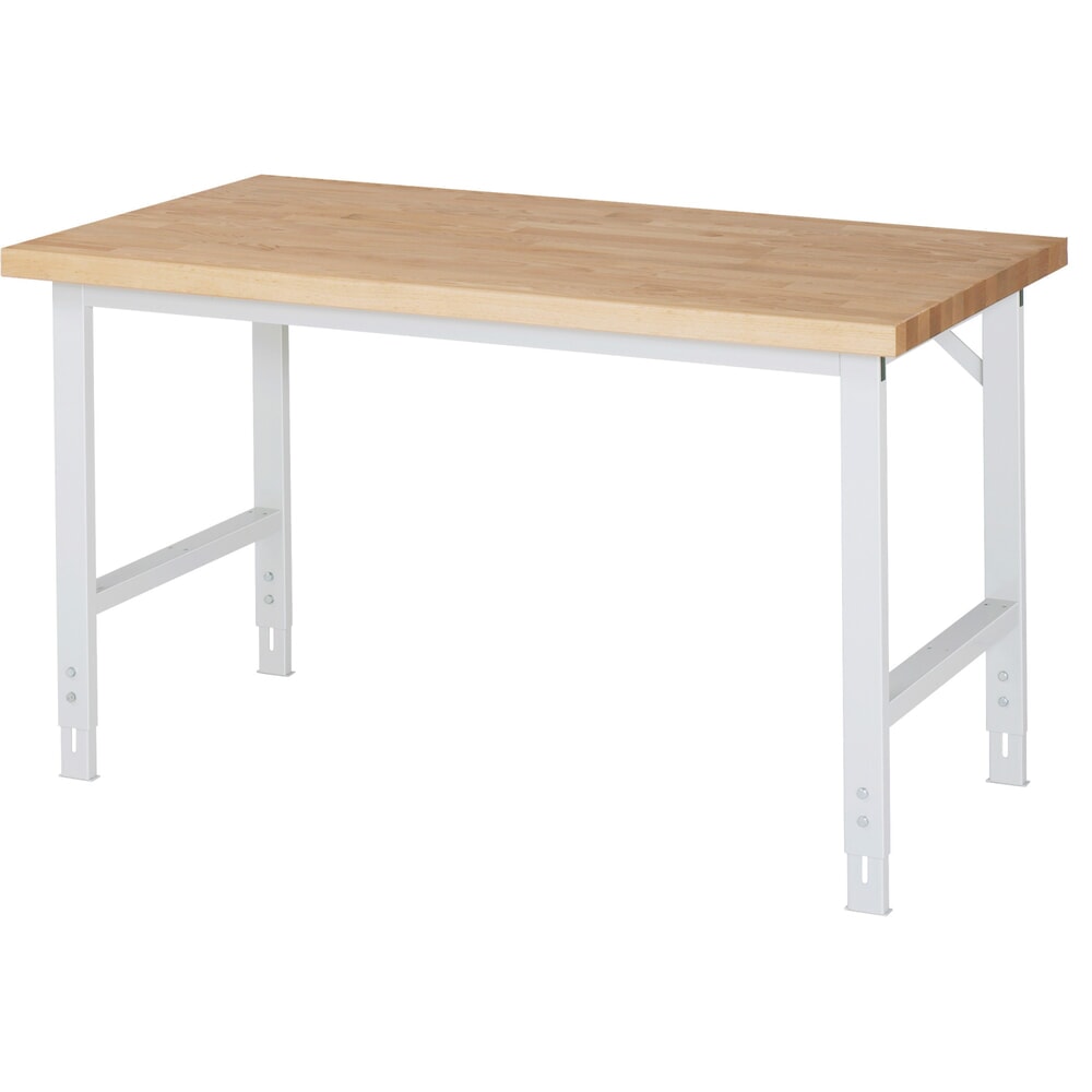 Product afbeelding: In hoogte verstelbare werktafel RAU serie TOM, hxbxd 780-1.100 x 1.500 x 700 mm, beuken fineer