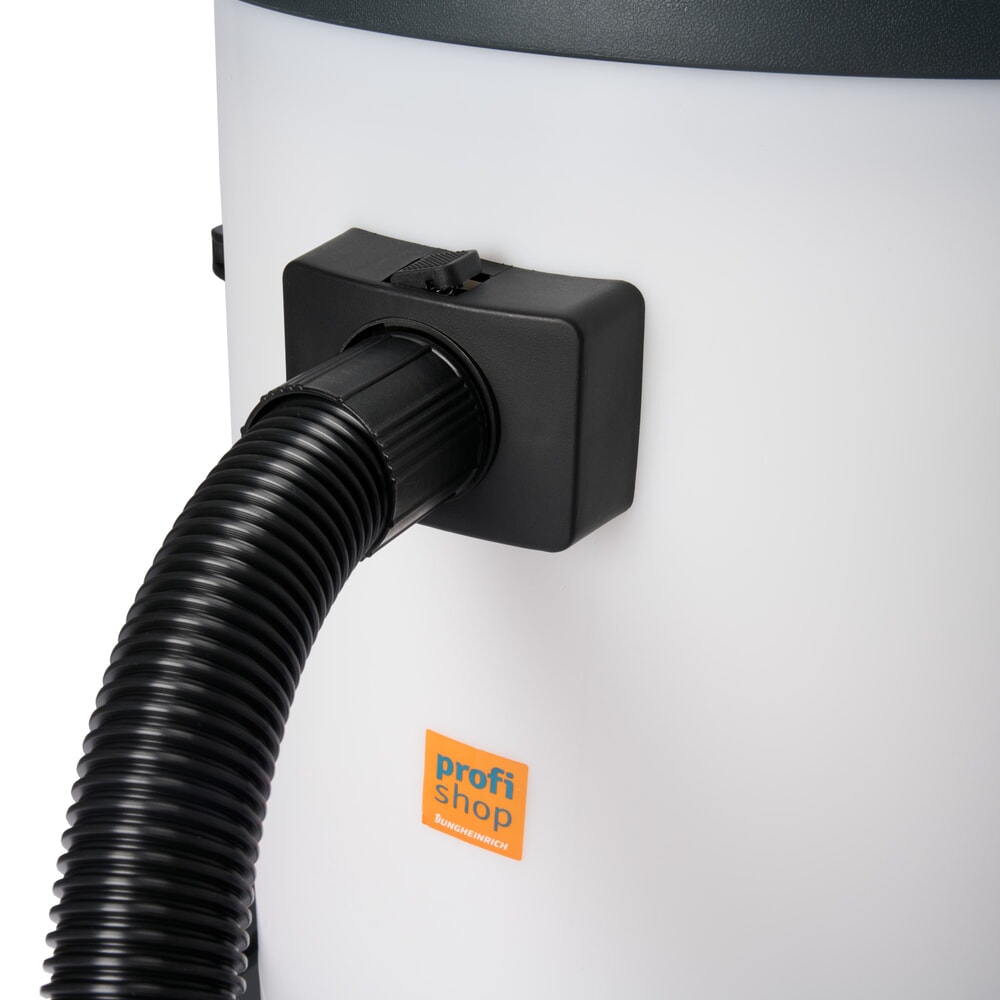 Productafbeelding nr. 2: Industriële stofzuiger HEMMDAL, nat + droog, kunststof reservoir, 2.000 W, 70 l, kantelonderstel, duwbeugel, afvoerslang