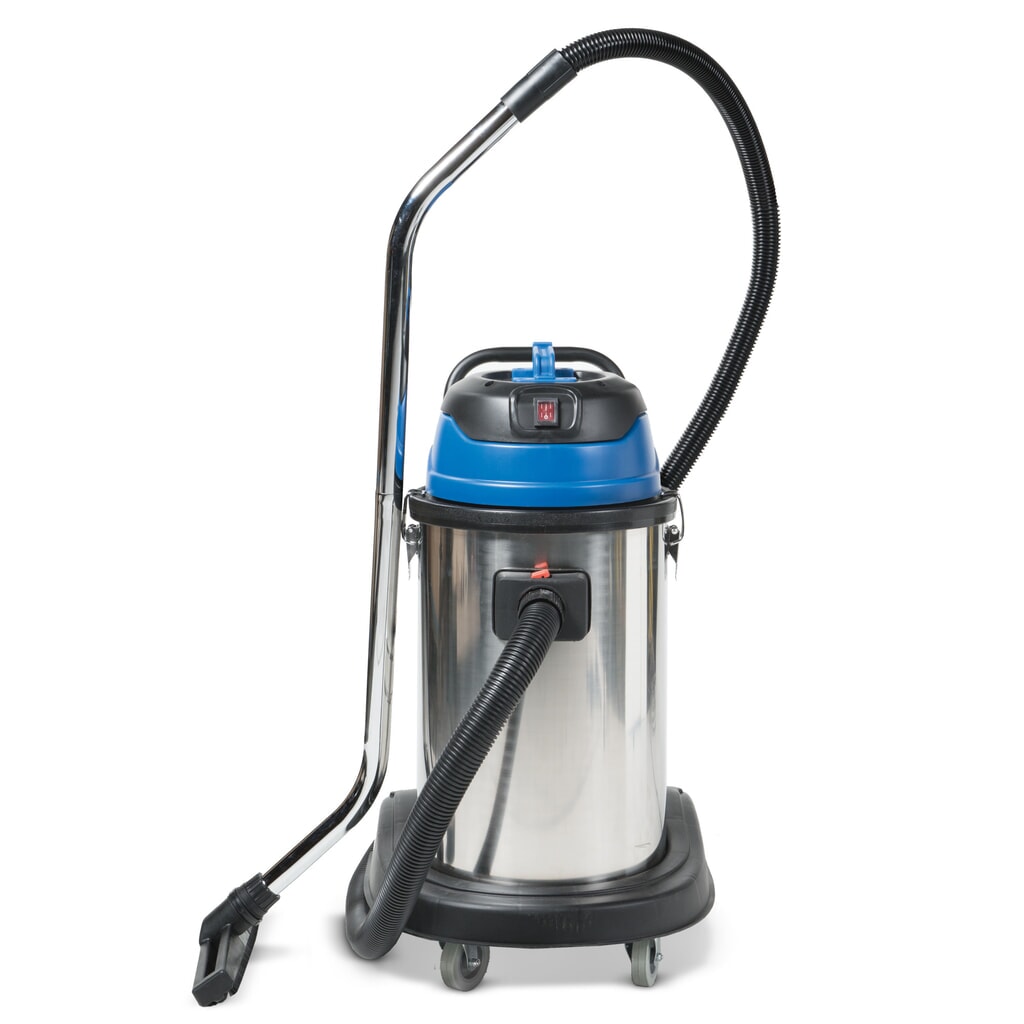 Product afbeelding: Industriële stofzuiger HEMMDAL, nat + droog, roestvrijstalen reservoir, 1.500 W, 30 l, kantelonderstel, duwbeugel