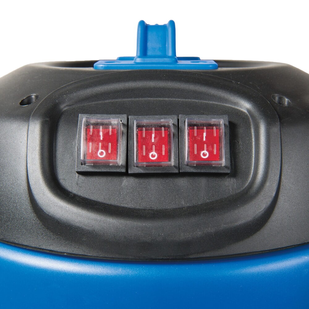 Productafbeelding nr. 3: Industriële stofzuiger HEMMDAL, nat + droog, roestvrijstalen reservoir, 1.500 W, 30 l, kantelonderstel, duwbeugel