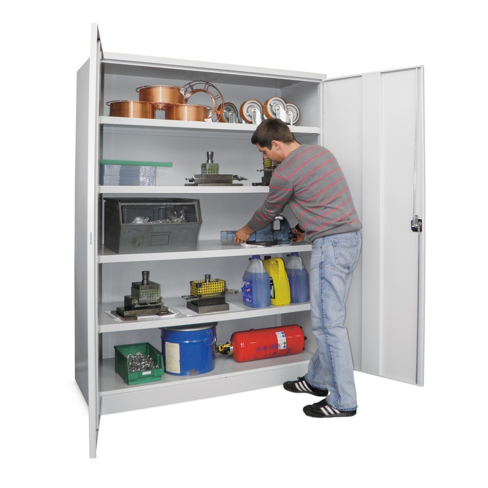 Productafbeelding nr. 2: Industriële zwarelastkast PAVOY Premium, 4 legborden, hxbxd 1.950 x 1.470 x 630 mm, lichtgrijs, lichtgrijs