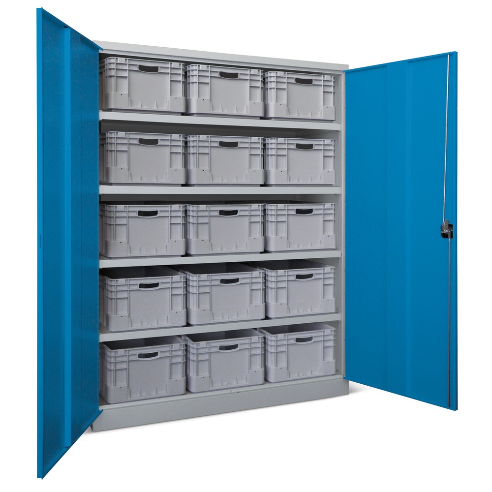 Product afbeelding: Industriële zwarelastkast PAVOY Premium, 4 legborden, hxbxd 1.950 x 1.470 x 630 mm, lichtgrijs, lichtgrijs