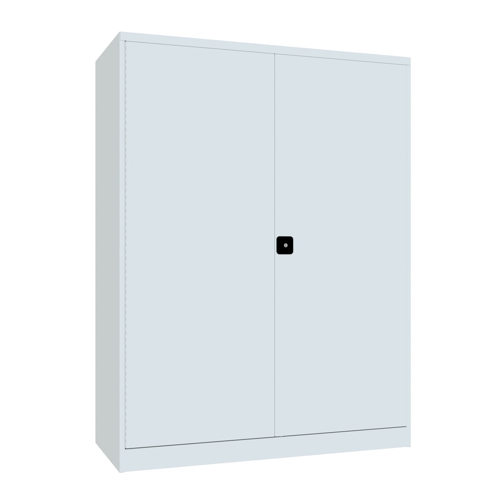 Product afbeelding: Industriële zwarelastkast PAVOY Premium met middenwand, 8 legborden, hxbxd 1.950 x 1.470 x 630 mm, lichtgrijs, lichtgrijs