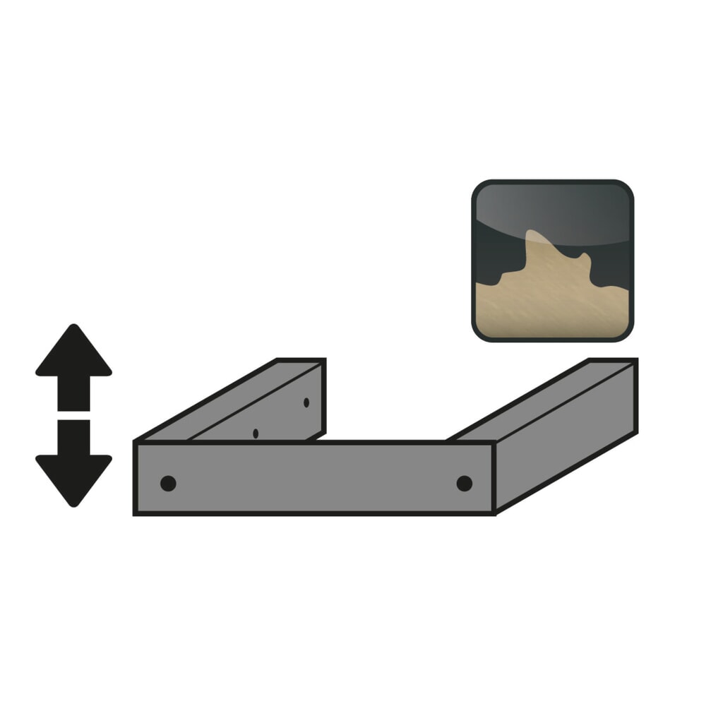 Instelinrichtingen incl. sokkelfront voor veiligheidskast asecos® type 30, breedte 864 mm Product afbeelding: Instelinrichtingen incl. sokkelfront voor veiligheidskast asecos® type 30, breedte 864 mm