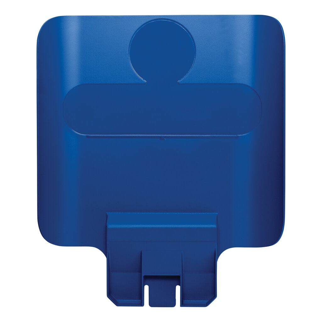 Product afbeelding: Instructiebord voor recyclingstation Rubbermaid® Slim Jim, blauw