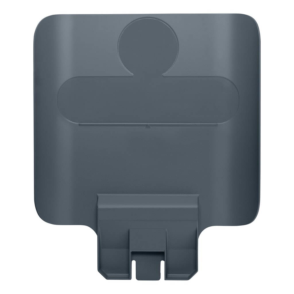 Product afbeelding: Instructiebord voor recyclingstation Rubbermaid® Slim Jim, grijs