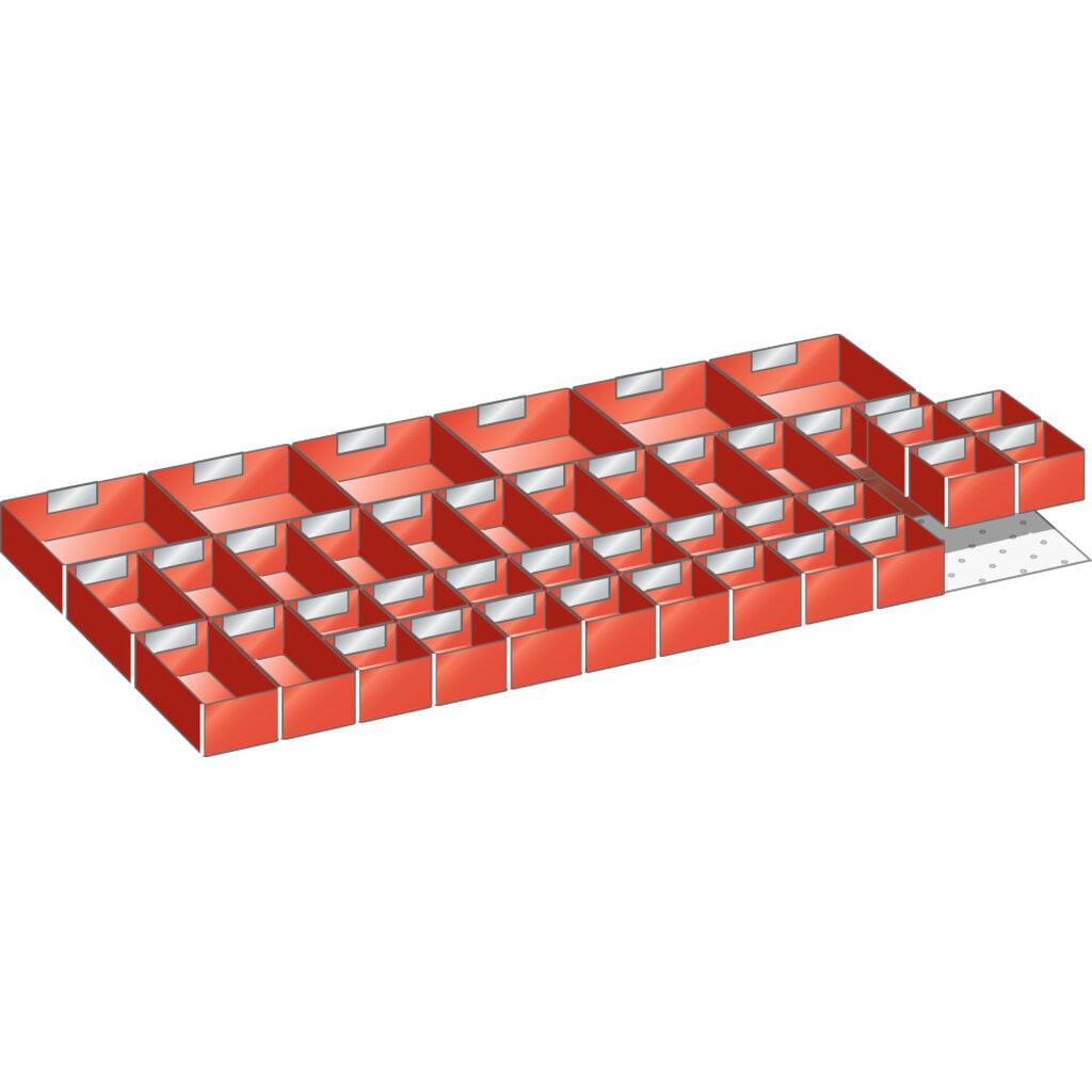 Product afbeelding: Inzetbakkenset LISTA 54x27E, (bxd) 918x459 mm, 22-delig, voor fronthoogte 75 mm