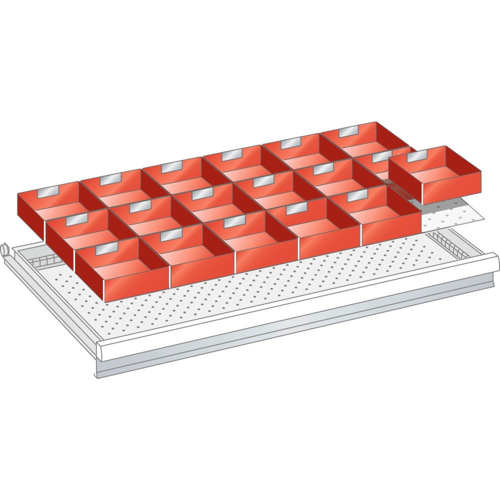 Product afbeelding: Inzetbakkenset LISTA 54x27E, (bxdxfh) 918x459x50 mm, 18-delig