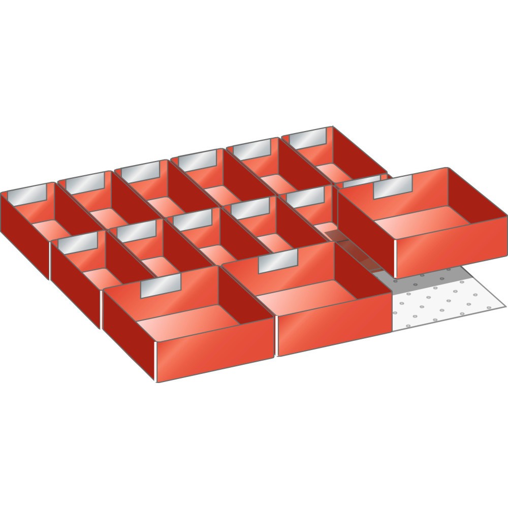 Product afbeelding: Inzetbakkenset LISTA, (bxd) 459x510 mm, 15-delig, voor fronthoogte 75 mm